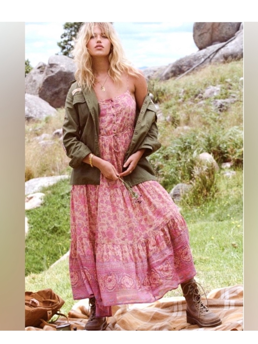 Spell & The Gypsy Folk Song Sun Dress in Blossom Small